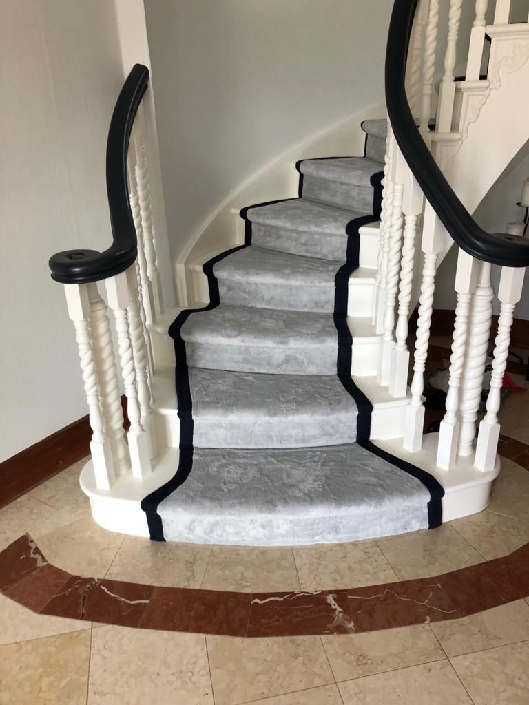 Grey and Black Stairs carpet filled by GOC