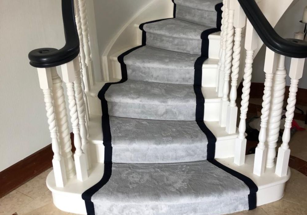 Photo image for Grey and Black Stairs carpet filled by GOC