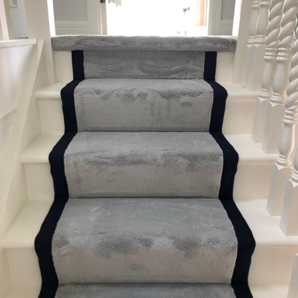 Luxury Grey Stairs Carpet fitted by GOC Team